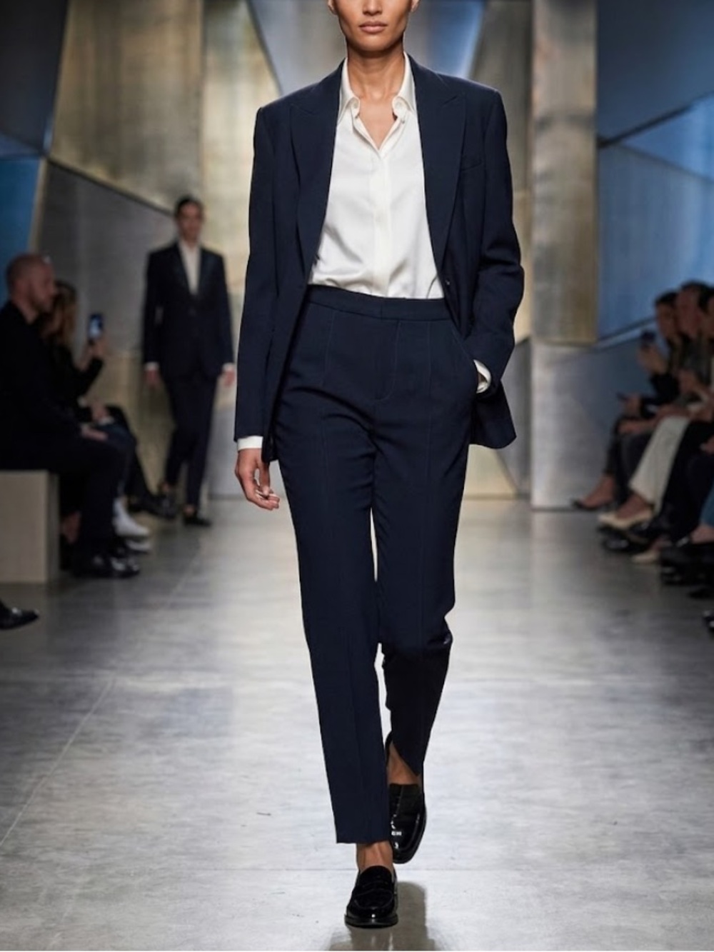 Louis Vuitton Navy Dress Trousers Cigarette Pants